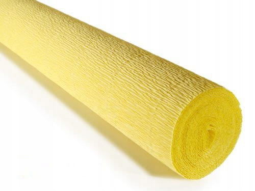 Krepina Bibuła dekoracyjna  574 KD  ALIGA  50cm x 2,5m 180g jasnożółta